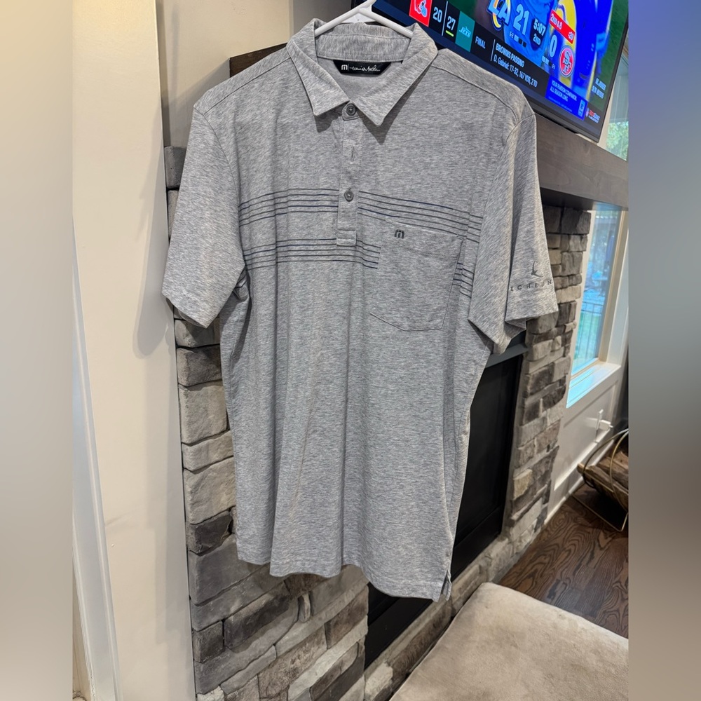 Travis Mathew Light Gray Polo Shirt